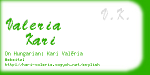 valeria kari business card